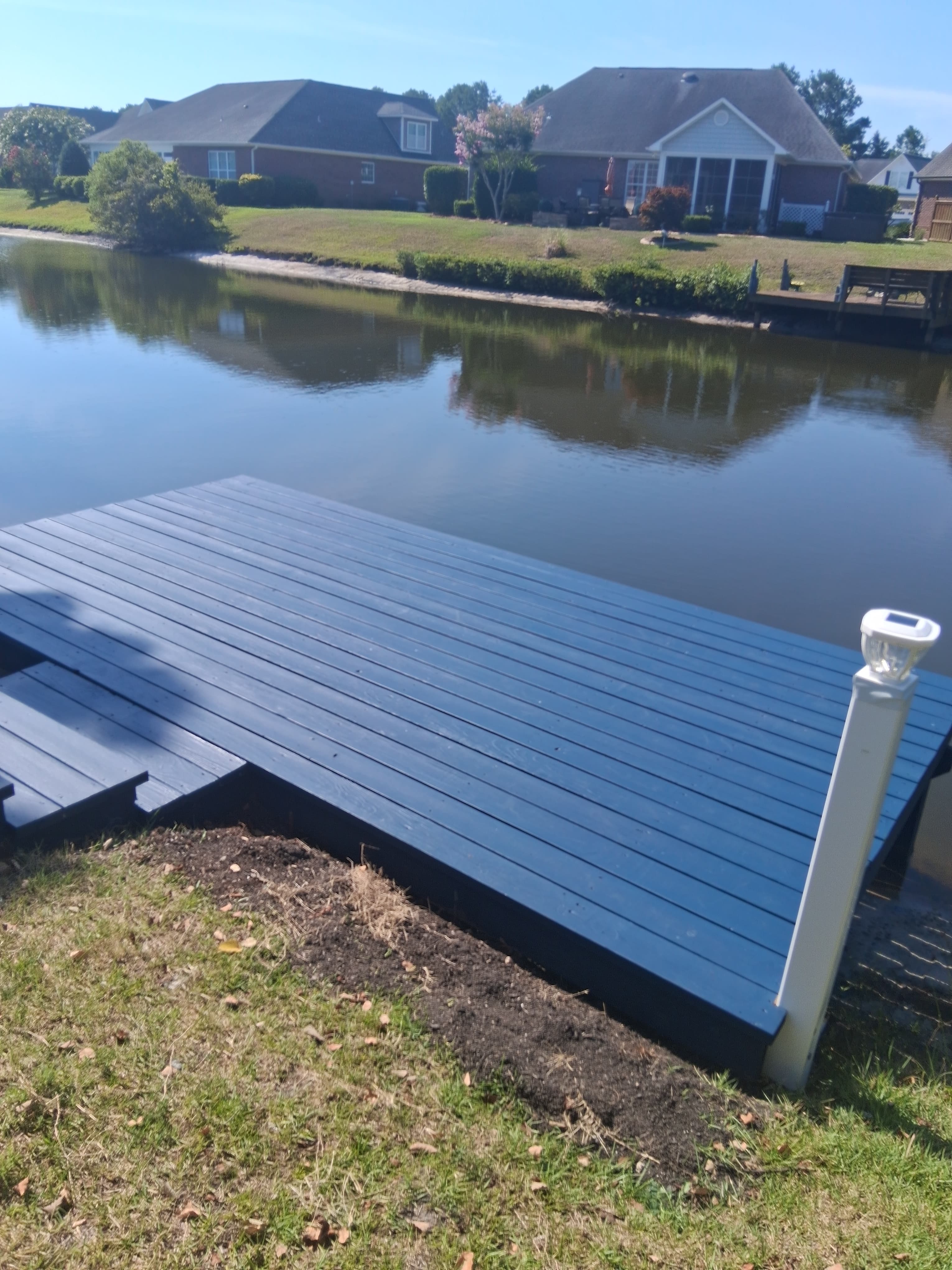 Completed residential dock decking replacement