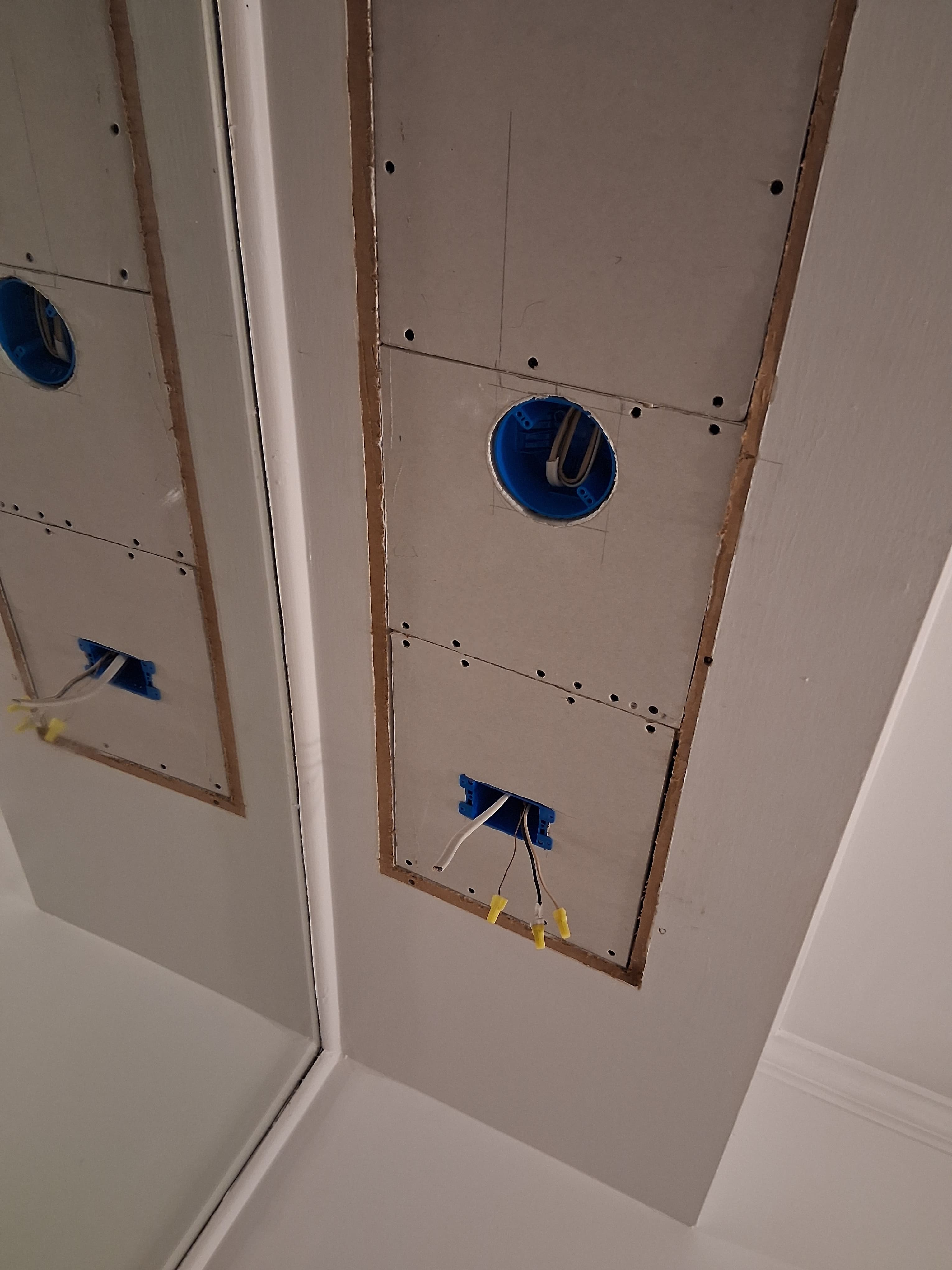 Residential light fixture update in progress
